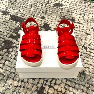 Girls red dolce & Gabbana sandals